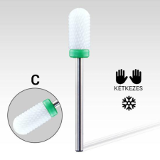  Pearl kétkezes kerek végű henger kerámia csiszolófej (Erős) műkörmös csiszológép