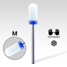  Pearl kétkezes kerek végű henger kerámia csiszolófej (Közepes) műkörmös csiszológép