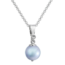 Pearly - Kézzel készített Swarovski gyöngy nyaklánc - Iridescent light blue - világoskék nyaklánc