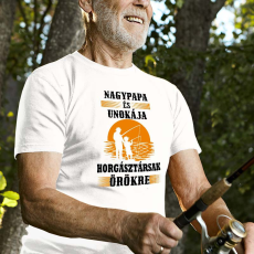  Pecás póló - Nagypapa és unokája horgásztársak