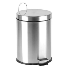 Pedálos szemetes, rozsdamentes acél, kivehető műa. vödörrel, 3l szemetes