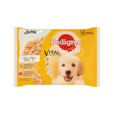 Pedigree alutasakos csirke-rizs-marha-rizs 4db junior - 400g kutyaeledel