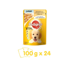 Pedigree Junior csirke és rizs aszpikban 01 kg x24 kutyaeledel