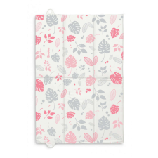 Pelenkázó alátét utazáshoz Floral szürke/rózsaszín pelenkázó matrac