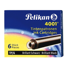 PELIKAN 4001 TP/6 töltőtollpatron briliáns fekete 6db/doboz tollbetét