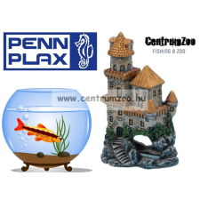  Penn Plax Akvárium dekorációs vár 10 cm arany tetővel (027499) akvárium dekoráció
