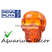 Penn Plax Kristály Koponya Narancssárga 7,6X11X8Cm Dekoráció (098994) akvárium dekoráció