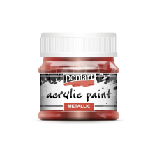 Pentacolor Kft. Pentart Metál bordó színű akril bázisú hobbi festék 50 ml akrilfesték