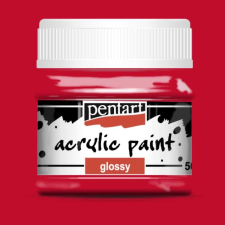 Pentart fényes akrilfesték RÚZSPIROS 50ml akrilfesték