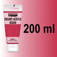 Pentart krémes akrilfesték selyemfényű 200 ml - KÁRMINVÖRÖS akrilfesték