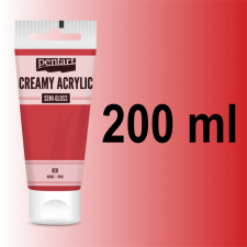  Pentart krémes akrilfesték selyemfényű 200 ml - PIROS akrilfesték