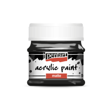 Pentart Matt akrilfesték 50 ml - Fekete akrilfesték
