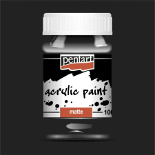 Pentart Matt akrilfesték - FEKETE 100ml | Pentart akrilfesték