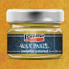 Pentart színes metál viaszpaszta 20ml - sárga dekorációs kellék