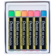 Pentel Kréta olajpasztell készlet, PHN-F6 Pentel, 6 klf., fluoreszkáló kréta