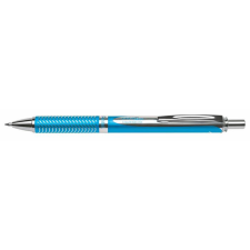 Pentel Rollertoll, 0,35 mm, nyomógombos, égszínkék tolltest, PENTEL &quot;EnerGel BL-207&quot; kék toll