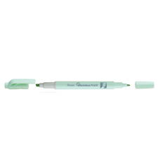 Pentel Szövegkiemelő kétvégű 1/3,5mm, vágott és kúphegyű, Pentel pasztell zöld filctoll, marker