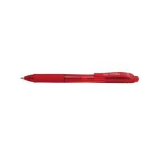 Pentel Zseléstoll, 0,35 mm, nyomógombos, PENTEL \"EnerGelX BL107\", piros toll