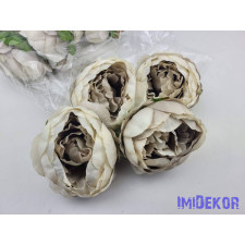 Peónia selyemvirág fej 9cm - Bézs dekorációs kellék