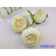 Peónia selyemvirág fej 9cm - Krém dekorációs kellék
