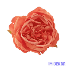 Peónia selyemvirág fej D5.5cm - Narancssárga dekorációs kellék