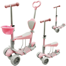 Pepita Ace 5in1 multifunkcionális Gyerek roller üléssel és tolókarral - rózsaszín roller