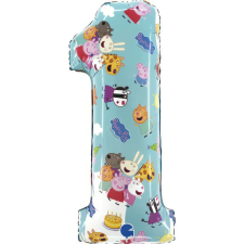  Peppa malac Blue 1-es szám fólia lufi 66 cm party kellék