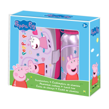 Peppa malac Jump Rope szendvicsdoboz + alumínium kulacs szett uzsonnás doboz