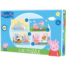 Peppa malac puzzle 4 az 1-ben társasjáték