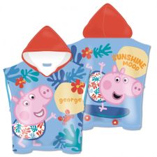 Peppa malac Skateboard strand törölköző poncsó 55x110cm (Fast Dry) babatörülköző, kifogó