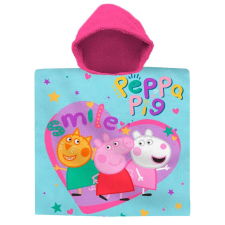Peppa malac Smile strand törölköző poncsó 60x120 cm babatörülköző, kifogó