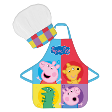 Peppa malac Team gyerek kötény 2 darabos szett konyhakészlet