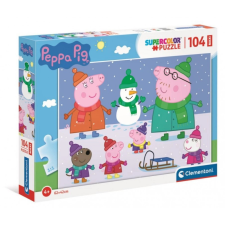 Peppa malac téli maxi puzzle 104 darab puzzle, kirakós