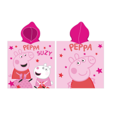  Peppa Pig 100% pamut poncsó - 55x110 cm - rózsaszín lakástextília