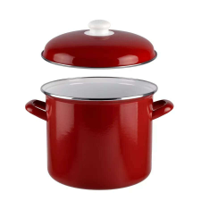 Perfect home Fazék fedővel zománcozott 22cm 6,9l piros Perfect Home edény