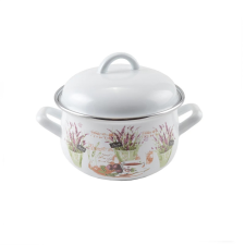  Perfect Home Levendula Zománcozott lábas 16 cm+fedő 14223 edény