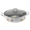 Perfect home Levendula Zománcozott szeletsütő lábas 26 cm+üvegfedő 14225