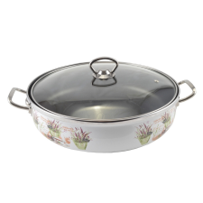 Perfect home Levendula Zománcozott szeletsütő lábas 26 cm+üvegfedő 14225 edény