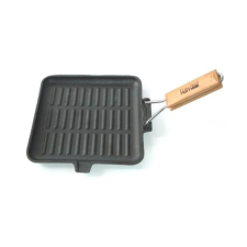  Perfect Home Öntöttvas Grill Serpenyő (21,5 cm) – Szögletes, Fa Fogantyúval 10376 edény