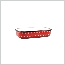 Perfect home Piros Pöttyös Zománcozott tepsi 33 cm 10381 lakástextília