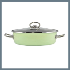 Perfect home Zöld Elite Zománcozott szeletsütő lábas 24 cm + üvegfedő 10421 lakástextília