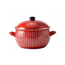 Perfect home zománcozott lábas 24cm+fedő Pöttyös (15615) edény