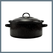 Perfect home Zománcozott Lábas fedővel 27 cm 2,8 liter fekete 10389 edény