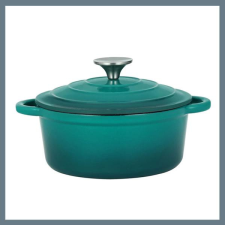 Perfect home Zománcozott öntöttvas lábas 20 cm, 2L türkiz 16636 edény