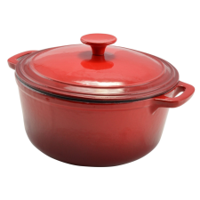 Perfect home Zománcozott öntöttvas lábas 22cm, 3,2l piros 12007 edény