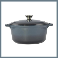 Perfect home Zománcozott öntöttvas lábas 24 cm, 4 literes Acélkék 55001 edény