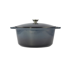 Perfect home Zománcozott öntöttvas lábas 34 cm, 10 literes acélkék edény