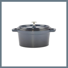 Perfect home Zománcozott öntöttvas lábas mini 14 cm Acélkék 28110 edény