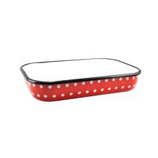 Perfect home zománcozott piros pöttyös tepsi 37cm (10382) edény