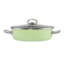 Perfect Home Zománcozott szeletsütõ 24 cm + üvegfedõ zöld Elite 10421 konyhai eszköz